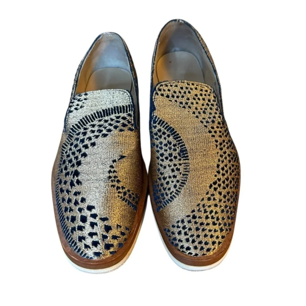 Free People Snake Eyes Metallic Loafers